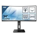 AOC - MONITOR AOC LCD CURVED VA LED 34" WIDE CU34P2A 4ms MM WQHD 3000:1 BLACK 2xHDMI DP Vesa  Fino:29/08(CU34P2A)