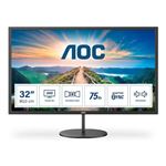 AOC - MONITOR AOC LCD IPS LED 32" WIDE Q32V4 4ms MM QHD 1200:1 BLACK VGA HDMI DP Vesa Fino:31/10(Q32V4)