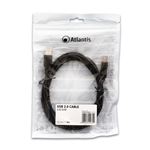 ATLANTIS LAND - CAVO USB2.0 A-B M/M 3Mt  ATLANTIS P019-UB2-ABMM-3(P019-UB2-ABMM-3)