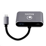 ATLANTIS LAND - ADATTATORE Type-C a HDMI+VGA+PD+HUB Converter  ATLANTIS A04-TC_HD+V+PD -Ris.fino a 1920x1080@60Hz - Cavo 10cm(A04-TC_HD+V+PD)