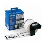BROTHER - ROTOLO ETICHETTE ADESIVE BROTHER DK22205 62mm x 30.48mt nero/bianco x QL-500/QL-570/QL-700/QL-710W/QL-720NW(DK22205)