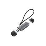 CONCEPTRONIC - LETTORE CARD Dual Plug USB3.0 2 in 1 CONCEPTRONIC BIAN05G comp.con SD, SDHC, SDXC, Micro SD/T-Flash, Micro SDHC, Micro SDXC(BIAN05G)