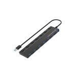 CONCEPTRONIC - Hub USB3.0 7P CONCEPTRONIC HUBBIES19BP con alimentatore-cavo 90 cm- interr.di alimentazione individ. USB 3.2 Gen 1(HUBBIES19BP)