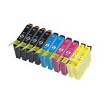 10 CARTUCCE  Per P T711 / 12 / 13 / 14 ( 4 BK+2 *Colore(RE-T071K)