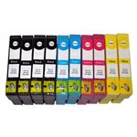 10 Cartucce  Per  T01811-1812-1813-1814 (4x Black+6 Colore)(RE-T181X10)