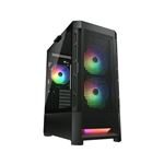 COUGAR - CABINET MIDI TOWER COUGAR 106HM60 CHALLENGER BLACK NERO 268x514x523mm 7SLOT 3x5,25" 1x3,5" 3x2,5" VETRO 1xFAN RED(106HM60)