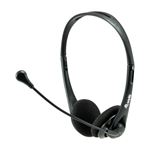 EQUIP - CUFFIA con Microfono EQUIP 245304 - col. NERO -disattivaz.audio -Jack 3.5mm EAN: 4015867225080(245304)