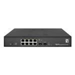 LEVELONE - SWITCH 10P GIGABIT PoE LEVELONE GES-2110P Hilbert Smart Lite- 8P PoE + 2P Gigabit SFP - 802.3at/af 130W Fino:30/06(GES-2110P)