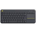 LOGITECH - TASTIERA LOGITECH Retail K400 WIRELESS con TOUCH PAD PLUS NERA USB MULTIMEDIALE P/N 920-007135(920-007135)