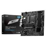 MSI - MB MSI PRO B760M-P DDR4 LGA1700 4xDDR4DC-4800o.c. 1xHDMI 1xDP 1xPCIe4.0x16 2xM.2 4xSata3R GBLAN USB3.2 mATX(911-7E02-006)