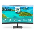 PHILIPS - MONITOR PHILIPS LCD VA CURVED LED 27" Wide 271E1SCA/00 4ms SoftBlue MM FHD 3000:1 BLACK VGA HDMI Vesa 2Y  Fino:30/04(271E1SCA/00)