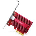 TP-LINK - Adattatore di rete TPLINK TX401 10 Gigabit PCI Express, PCIe 3.0 × 4, incl. cavoCAT6A, supp.standard di rete 10/5/2.5/1 Gbps(TX401)