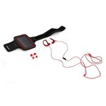 PLATINET - AURICOLARI CON MICROFONO SPORT ARMBAND RED(PM1070R)