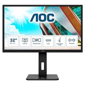 AOC - MONITOR AOC LCD IPS LED 31.5" WIDE Q32P2 4ms MM QHD 1000:1 BLACK 2xHDMI DP Vesa Fino:29/08(Q32P2)