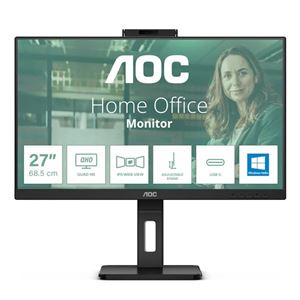 AOC - MONITOR AOC LCD IPS LED 27" WIDE FRAMELESS Q27P3CW 4ms MM QHD 1000:1 BLACK REG.ALT. Pivot HDMI DP USB-C 4xUSB WEBCAM  Fino:31/07(Q27P3CW)