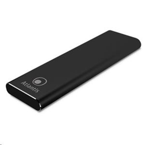 ATLANTIS LAND - BOX EST.x SSD ATLANTIS A06-M2-SATA-01 di tipo M2.SATA conn.Type-C USB3.1 - Alluminio nero(A06-M2-SATA-01)