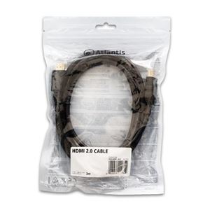 ATLANTIS LAND - CAVO HDMI 2.0 ATLANTIS P019-HDMI_20-3 -Rame - Schermato - 3Mt(P019-HDMI_20-3)