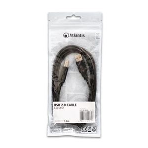 ATLANTIS LAND - CAVO USB2.0 A-B M/M 1.8Mt  ATLANTIS P019-UB2-ABMM-2(P019-UB2-ABMM-2)