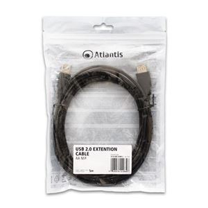 ATLANTIS LAND - CAVO PROLUNGA USB2.0 AA M/F 5Mt  ATLANTIS P019-UB2-AAMF-5(P019-UB2-AAMF-5)