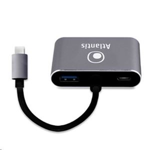 ATLANTIS LAND - ADATTATORE Type-C a HDMI+VGA+PD+HUB Converter  ATLANTIS A04-TC_HD+V+PD -Ris.fino a 1920x1080@60Hz - Cavo 10cm(A04-TC_HD+V+PD)
