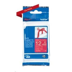 BROTHER - ROTOLO NASTRO TESSUTO BROTHER 12mm (4metri) TZe-RW34 ORO SU ROSSO x P-TOUCH(TZeRW34)