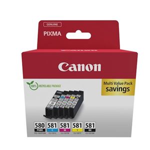 CANON - MULTIPACK CANON PGI-580 + CLI-581 BK/C/M/Y/K 5CART 2078C007 X TS6350/TS6351/TS8350/TS705(2078C007)