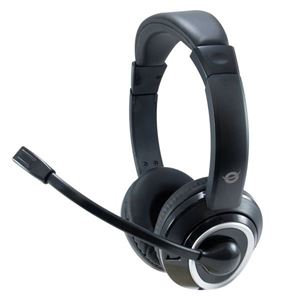 CONCEPTRONIC - CUFFIE+MICROFONO CONCEPTRONIC POLONA01B NERE con telecomando con puls.Vol.e disat.audio - USB A - Cavo 2mt Fino:30/09(POLONA01B)