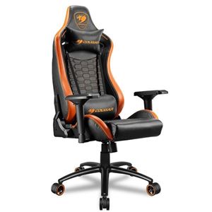 COUGAR - SEDIA GAMING COUGAR 3MOUTNXB OUTRIDER S BLACK/ORANGE REGOLABILE CON BRACCIOLI BASE A 5 RAGGI ECOPELLE PORTATA MAX 120Kg(3MOUTNXB)