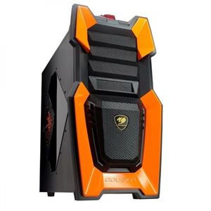 COUGAR - CABINET MIDI TOWER COUGAR 106HM60O CHALLENGER ORANGE 268x514x523mm 7SLOT 3x5,25" 1x3,5" 3x2,5" VETRO 1xFAN RED(106HM60O)