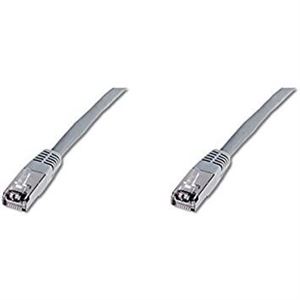 DIGITUS - CAVO RETE SCHERMATO F/UTP CAT. 5E - LUNGHEZZA MT. 10 - COLORE GRIGIO(DK1522100)
