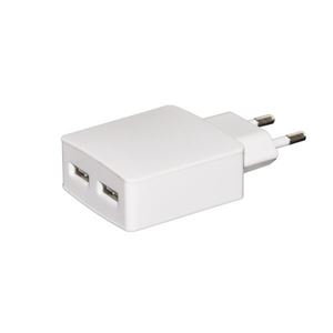 LINK - CARICATORE UNIVERSALE DA RETE 2 PRESE USB 5V 2A BIANCO(LKPC02)