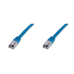 DIGITUS - CAVO RETE SCHERMATO F/UTP CAT. 5E - LUNGHEZZA MT. 5 - COLORE BLU(DK1522050B)