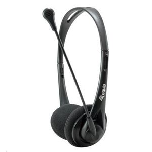 EQUIP - CUFFIA con Microfono EQUIP 245302 - col. NERO - cavo 2Mt - Jack 3.5mm Fino:31/05(245302)