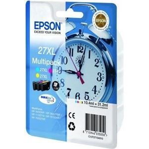 EPSON - MULTIPACK EPSON 27XL "Sveglia" C13T27154012 3 COLORI X WF-7110DTW/7610DWF/7620DTWF/3620DWF/3640DTWF(C13T27154012)