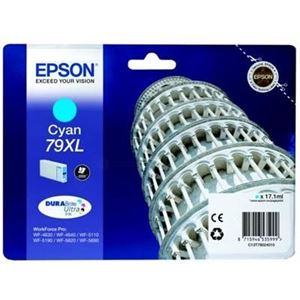 EPSON - CARTUCCIA EPSON 79XL "Torre di Pisa" C13T79024010 CIANO 2.000pg X WorkForce Pro WF-5110DW, WF-5190DW WF-5620DWF, WF-5690DWF(C13T79024010)