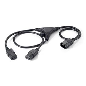 EQUIP - CAVO ALIMENTAZIONE VERSIONE Y - 2.6MT EQUIP 112210 spina da C14 (M)(SF-81)a 2xC13 (F) (SF-82)- EAN: 4015867166338(112210)