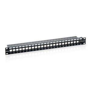 EQUIP - PATCH PANEL 24-PORTE KEYSTONE CAT.6 EQUIP 769224 non schermato  1U 19" - Nero(769224)