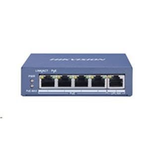 HIKVIS - SWITCH 4P LAN Gigabit HIKVISION DS-3E0505P-E 4P PoE + 1P Uplink - Desktop - Metallico- QOS - 60W Fino:30/06(DS-3E0505P-E)