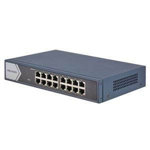 HIKVIS - SWITCH 16P LAN Gigabit HIKVISION DS-3E0516-E(B) 32Gbps 240 VAC 12W - Unmanaged Fino:30/06(DS-3E0516-E)