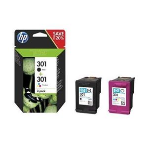 HPI - CARTUCCIA HP 301 MULTIPACK N9J72AE NERO+COLORE 190+165pg HVS(N9J72AE)