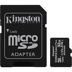 KINGSTON - MICRO SECURE DIGITAL  32GB SDCS2/32GB Class10 UHS-I 100MB/s + adattatore Canvas Select Plus KINGSTON(SDCS2/32GB)