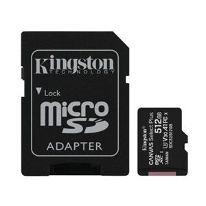 KINGSTON - MICRO SECURE DIGITAL 512GB SDCS2/512GB Class10 UHS-I 100MB/s + adattatore Canvas Select KINGSTON(SDCS2/512GB)