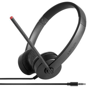 LENOVO - CUFFIE+MICROFONO LENOVO 4XD0K25030 Analogiche Black CAVO 1,2mt 0,11kg plug-and-play Fino:05/09(4XD0K25030)