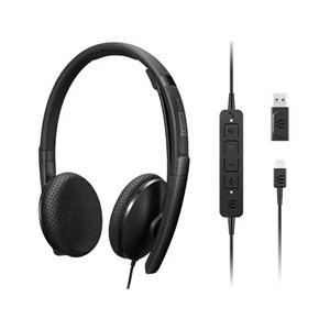 LENOVO - CUFFIE+MICROFONO LENOVO Cablate VoIP (Teams) 4XD1M45626 tecnologiaEPOS plug-and-play cavo 1,8mt-2Y da USBc a USB-A(4XD1M45626)