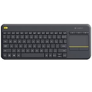 LOGITECH - TASTIERA LOGITECH Retail K400 WIRELESS con TOUCH PAD PLUS NERA USB MULTIMEDIALE P/N 920-007135(920-007135)