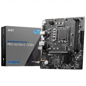 MSI - MB MSI PRO H610M-E DDR4 LGA1700 2xDDR4DC-3200 1xHDMI 1xPCIe4.0x16 1xM.2 4xSata3 GBLAN USB3.2 mATX(911-7D48-007)