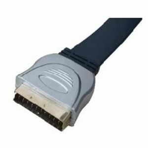 NILOX - CAVO SCART 1Mt M/M NILOX 07NXSK01MA202 21pin to 21pin Metal plug - Gold plating - Blu(07NXSK01MA202)