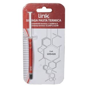 LINK-PASTA TERMICA CONDUTTIVA PER DISSIPATORI 1 GRAMMO IN SIRINGA CON SPATOLA (LKS420)
