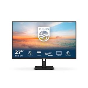 PHILIPS - MONITOR PHILIPS LCD IPS LED 100Hz 27" Wide 27E1N1300A/00 4ms MM FHD 1300:1 BLACK HDMI USB-C Hub USB Vesa Fino:29/08(27E1N1300A/00)