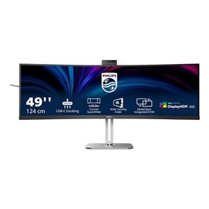 PHILIPS - MONITOR PHILIPS CURVED LED 49" 49B2U5900CH/00 32:9 4ms MM Dual QHD 3000:1 BLACK 2xHDMI DP USB-C Hub USB LAN WEBCAM Fino:29/08(49B2U5900CH/00)